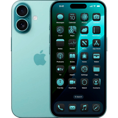Смартфон Apple iPhone 16 256 ГБ бирюзовый